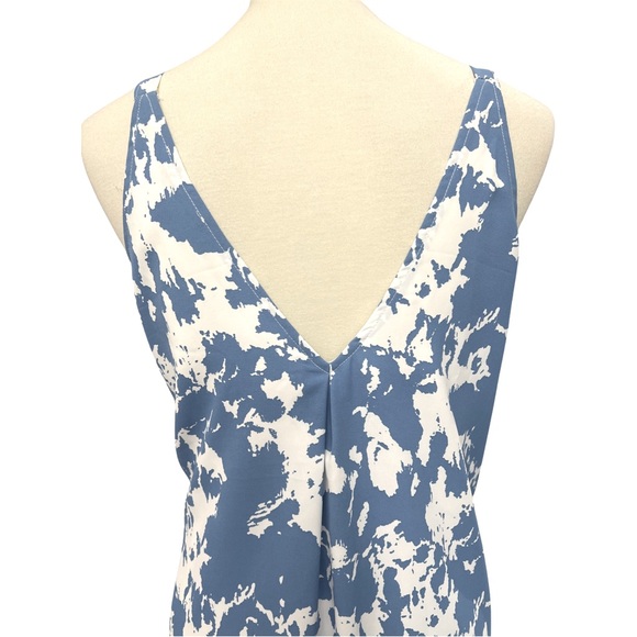 Anthropologie Pinch sleeveless mini dress blue and white abstract print medium - Picture 7 of 11